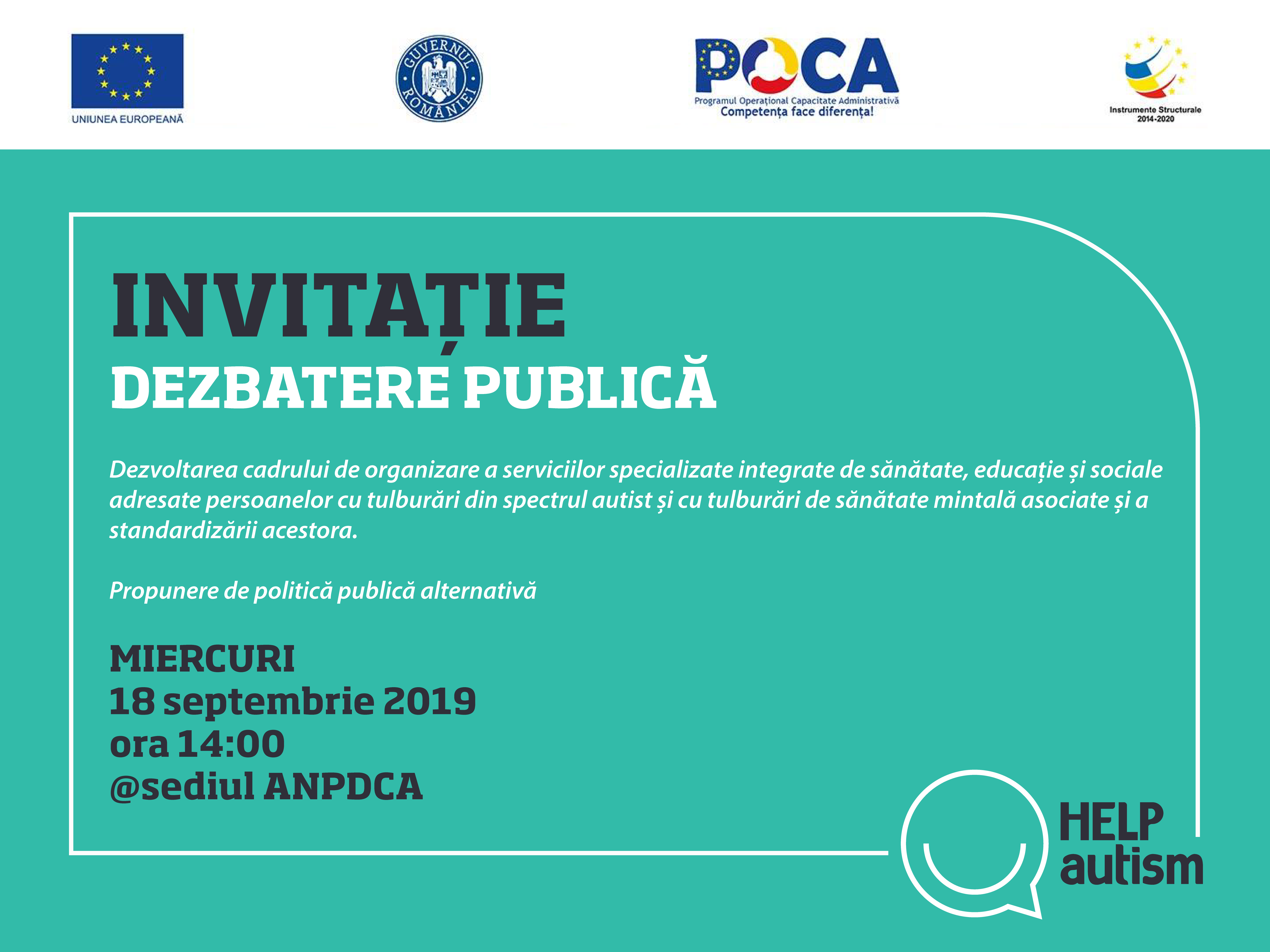 Invitație Dezbaterea Privind Propunerea De Politică Publică